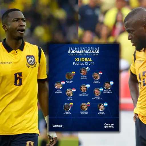 Dos jugadores de Ecuador destacan en el equipo ideal de las Eliminatorias Sudamericanas