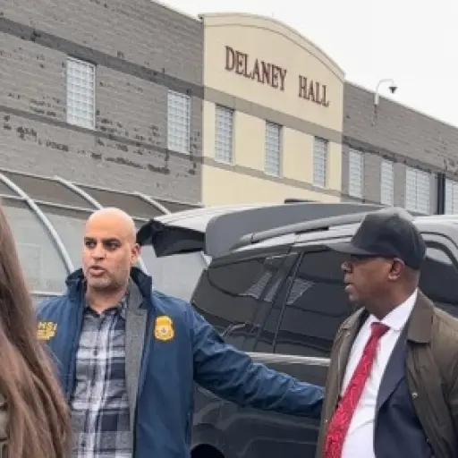 Arrestan a Ras Baraka alcalde de Newark durante protesta contra Delaney Hall