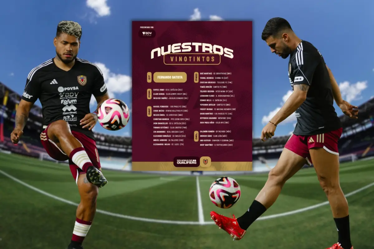 Tres jugadores de la LigaPro convocados por Venezuela para la doble fecha de Eliminatorias Sudamericanas