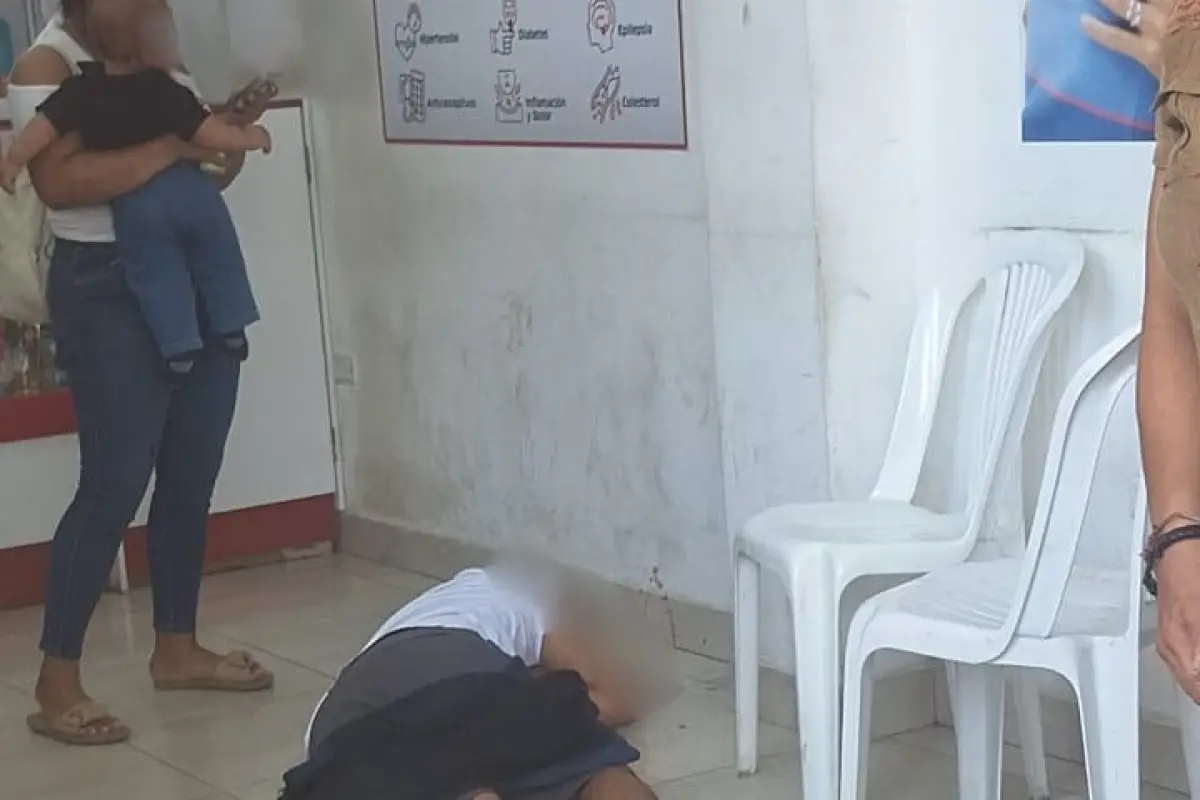 Jordan Farías quedó sin vida en el interior de la farmacia donde compraba medicamentos.