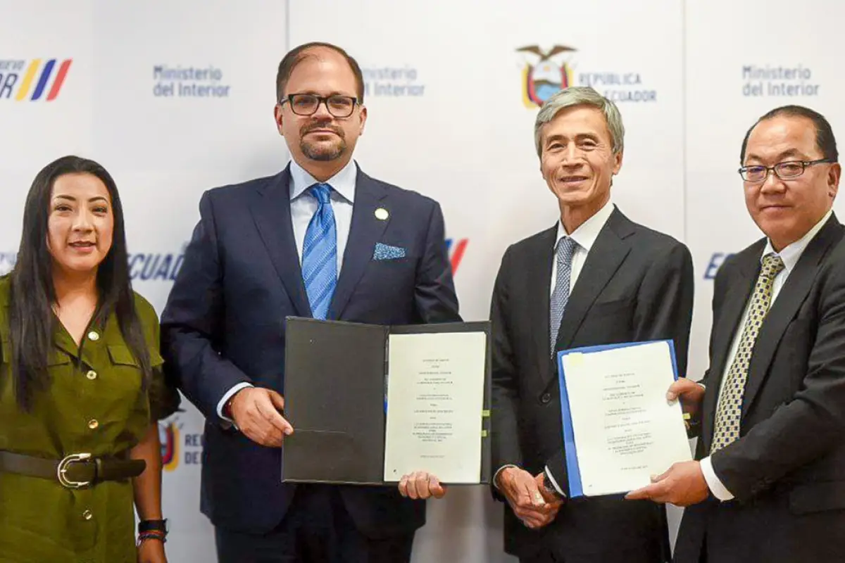 Ecuador recibe donación por parte del Gobierno de Japón para la adquisición de patrulleros que se distribuirán en el país. (Ministerio del Interior).