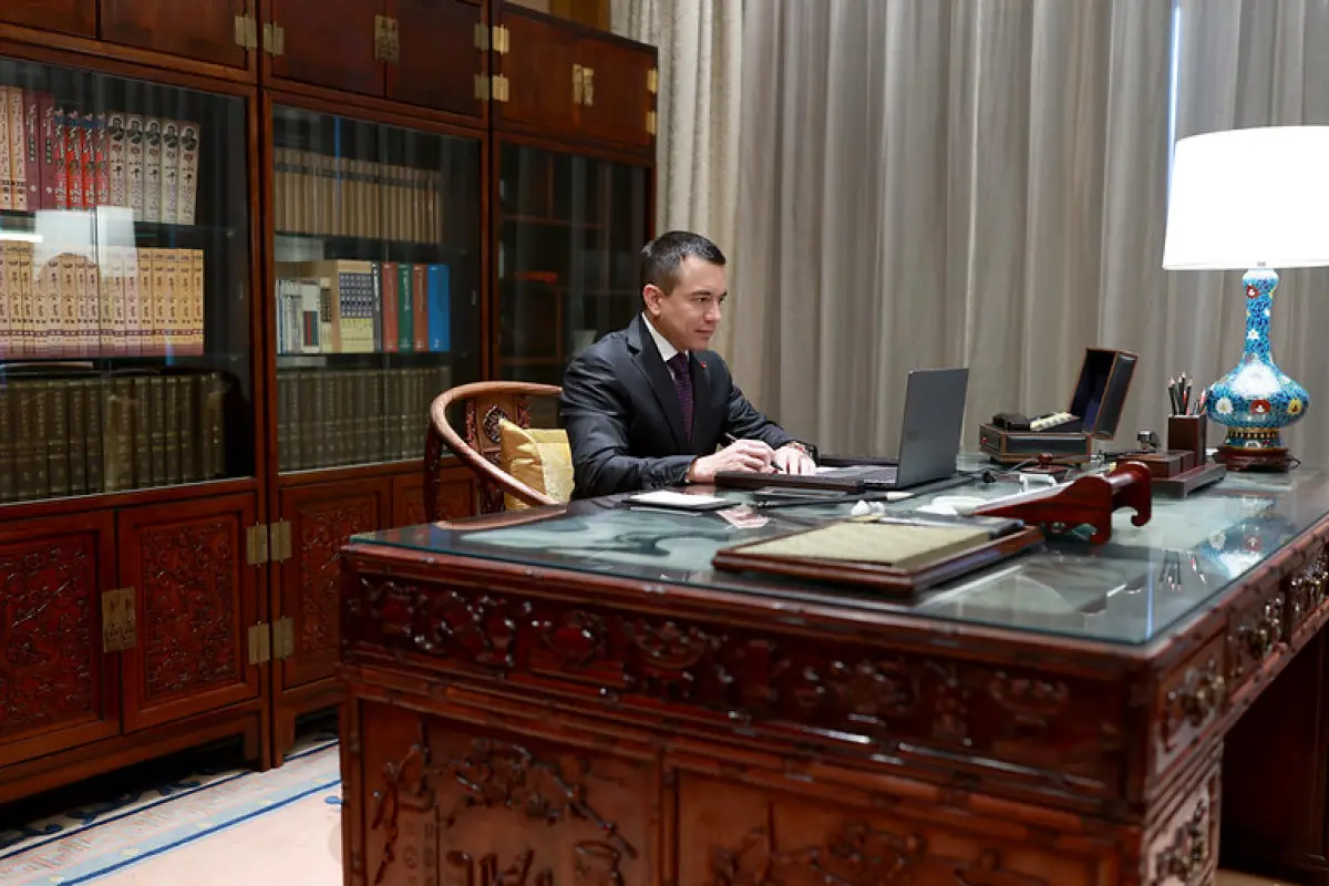 El presidente Daniel Noboa mantuvo una entrevista con Fernando del Rincón, en CNN. FOTO: Presidencia de Ecuador