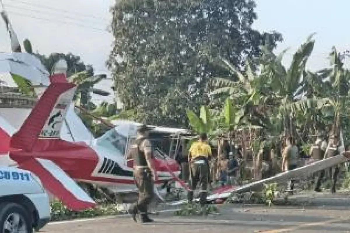 Avioneta se estrelló en zona rural del cantón Milagro