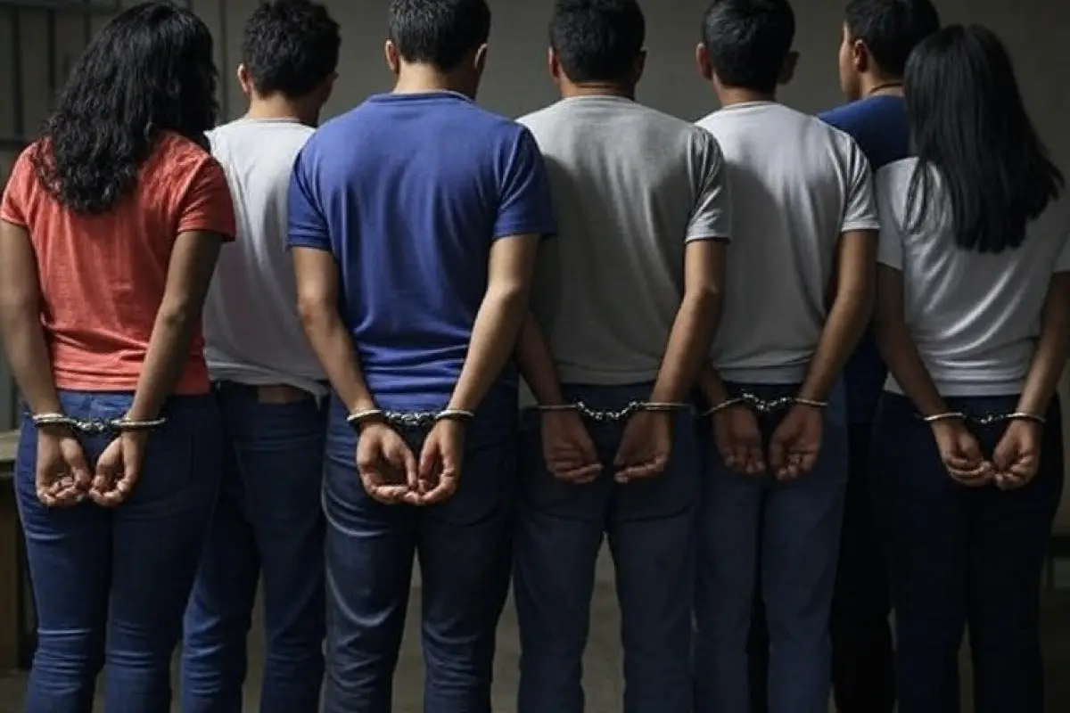 Los detenidos acusados de formar parte de una banda dedicada al delito de mircrotráfico.