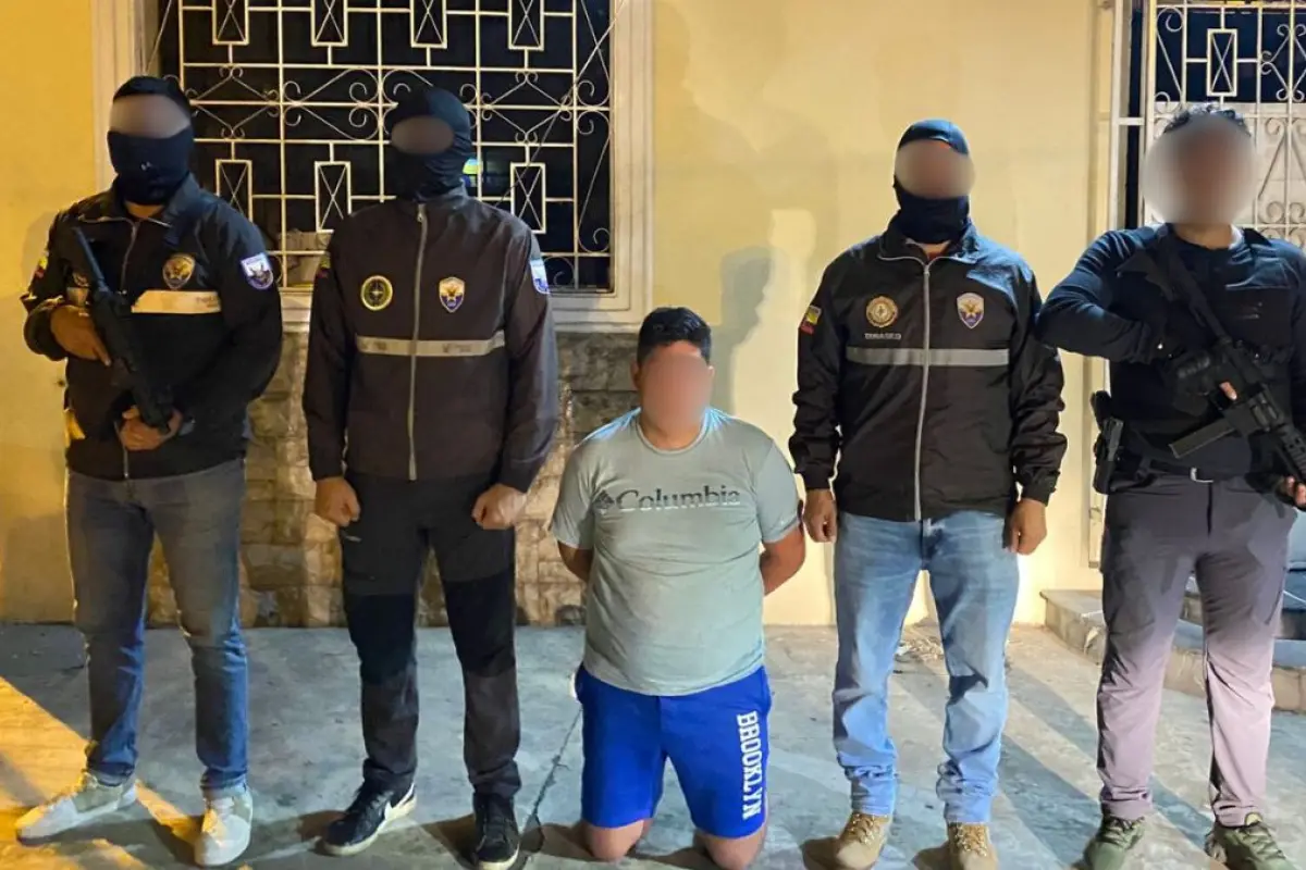 Presunto integrante de Los Choneros, quien se desempeñaría como servidor público, fue detenido en Ventanas, Los Ríos. (Policía Nacional)