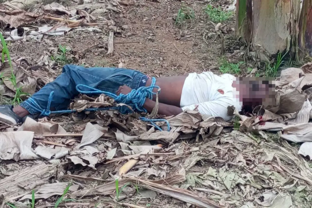 Hombre fue asesinado en una platanera de Santo Domingo; estaba atado y tenía impactos de bala