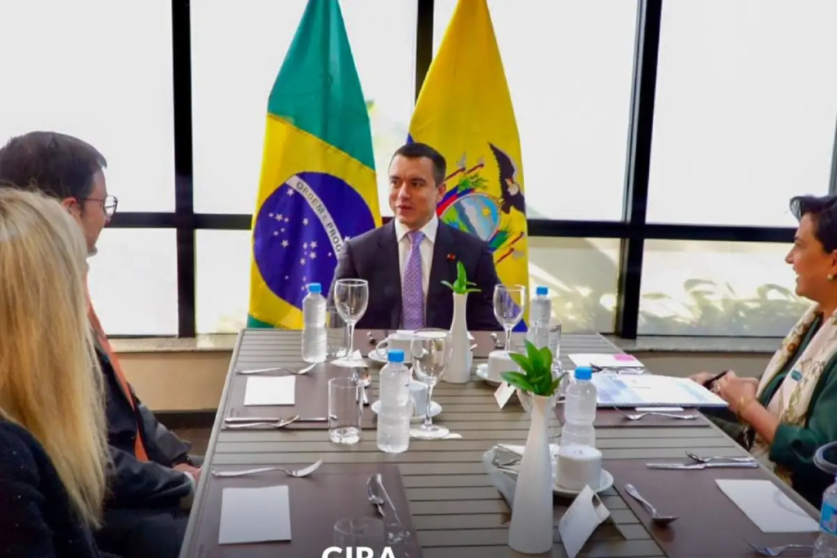 El Presidente Daniel Noboa busca la reapertura de vuelos directos entre Ecuador y Brasil durante su visita oficial. (Cancillería)