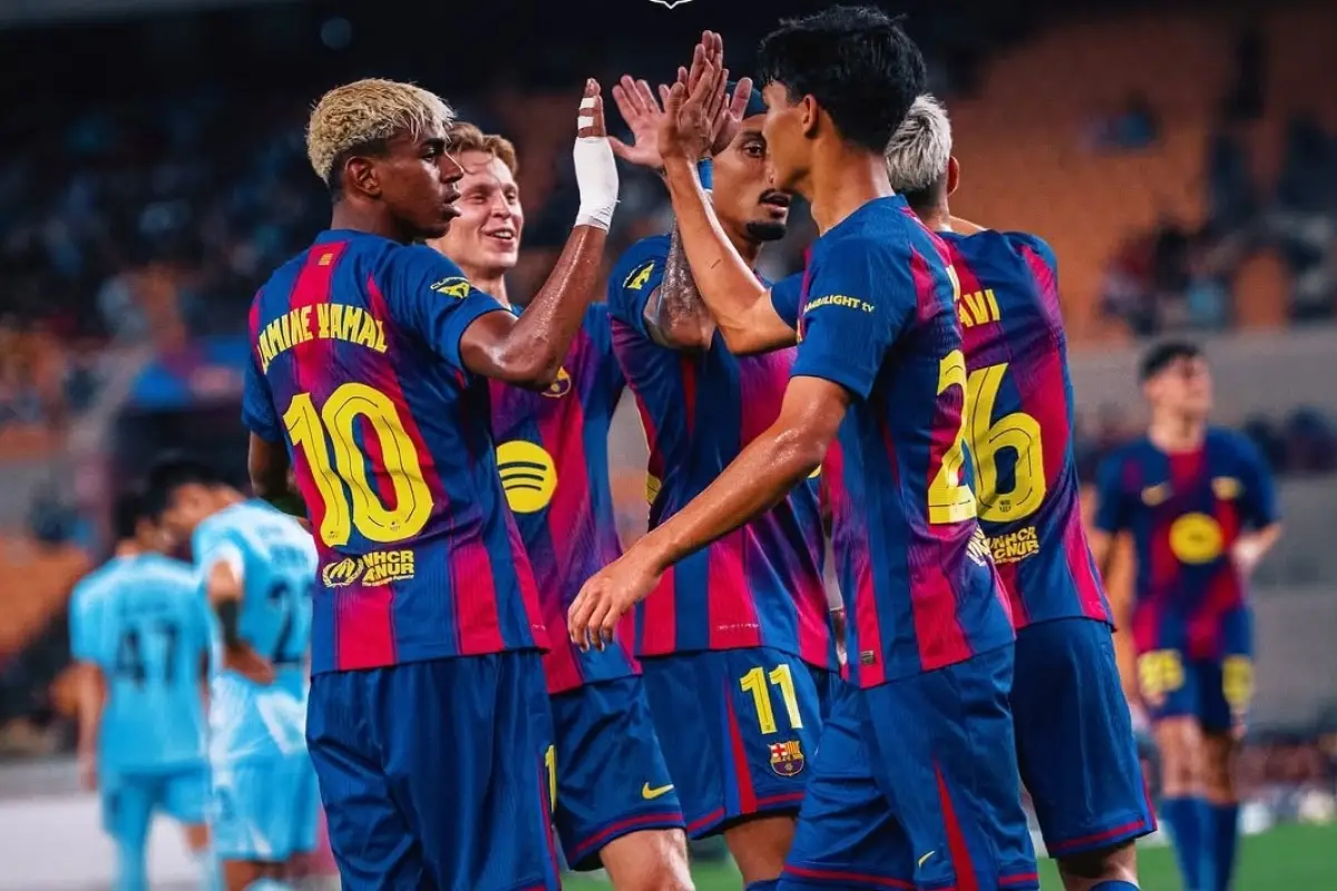 FC Barcelona cierra su gira asiática con goleada frente a Daegu FC.