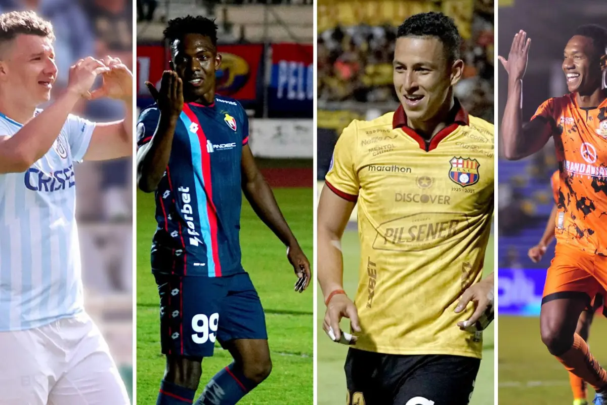 Byron Palacios, Djorkaeff Reasco, Miguel Parrales y Eber Caicedo.
