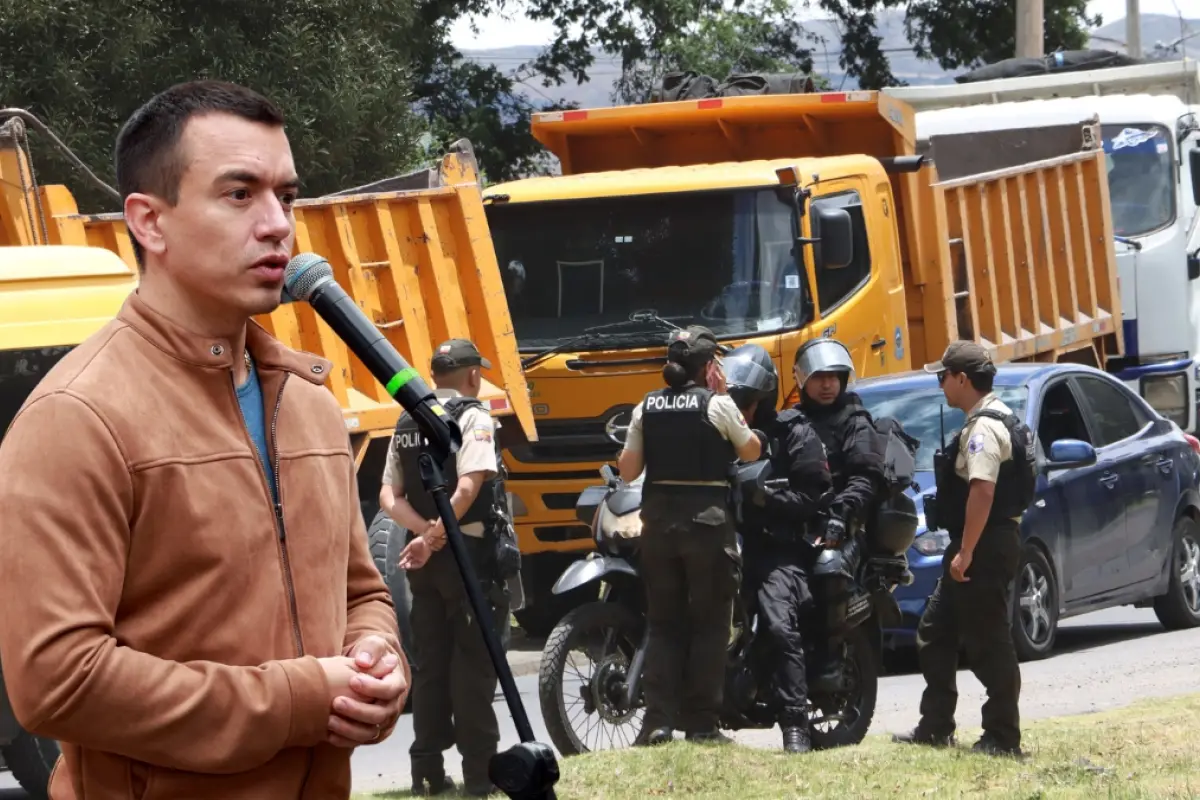 Daniel Noboa declara estado de excepción en siete provincias de Ecuador tras manifestaciones en rechazo de la eliminación del subsidio al diésel. (API-Presidencia)