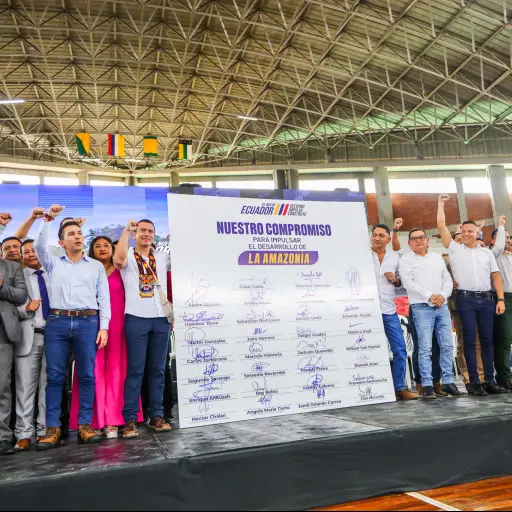 Presidente Noboa destina 64 millones para 28 proyectos en la Amazonía