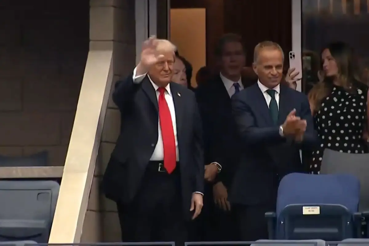 Donald Trump, presidente de EE. UU. en el US Open.