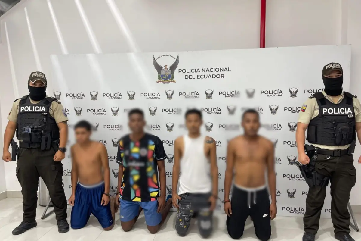 Cuatro presuntos extorsionadores de los Tiguerones fueron detenidos en Esmeraldas