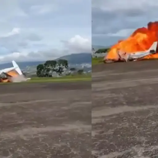 Dos muertos tras la caída de una avioneta durante el despegue en el aeropuerto de Paramillo, Táchira
