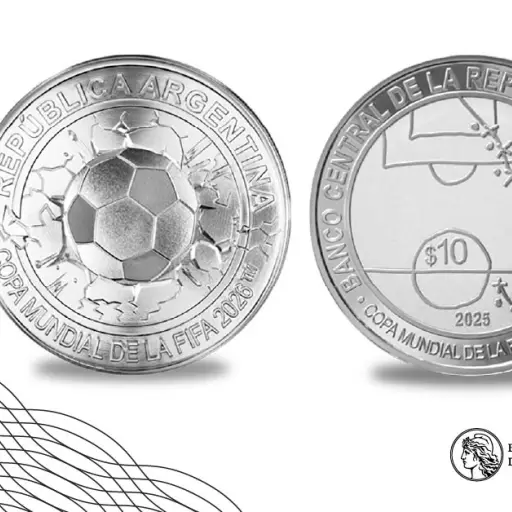 Argentina lanza una moneda del Mundial 2026 con el 'Gol del Siglo' de Maradona en México 1986