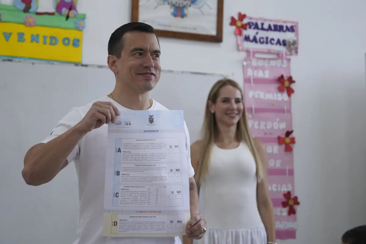 “Estos son los resultados”; Daniel Noboa reconoce derrota del Sí en la consulta y referéndum