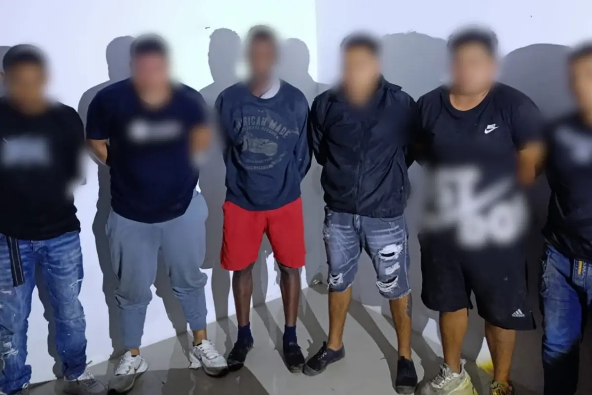 Seis hombres fueron detenidos con armas de fuego en Santo Domingo
