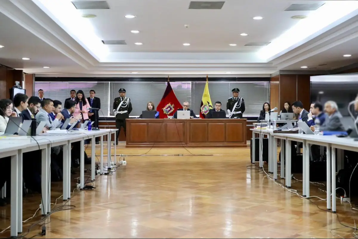 Audiencia Caso Vaca y otros. Foto: @FiscalíaEc en X