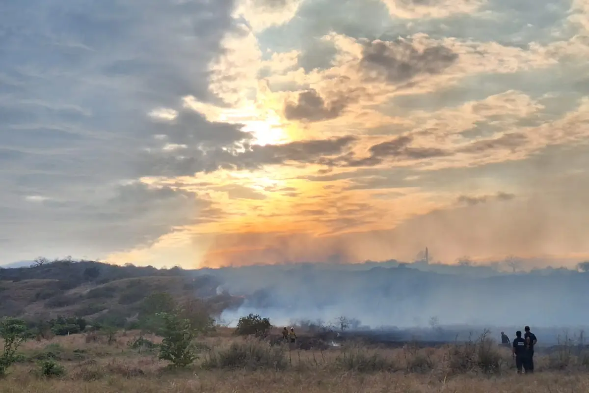 Portoviejo: Alertan de un incendio forestal en la vía a Manta
