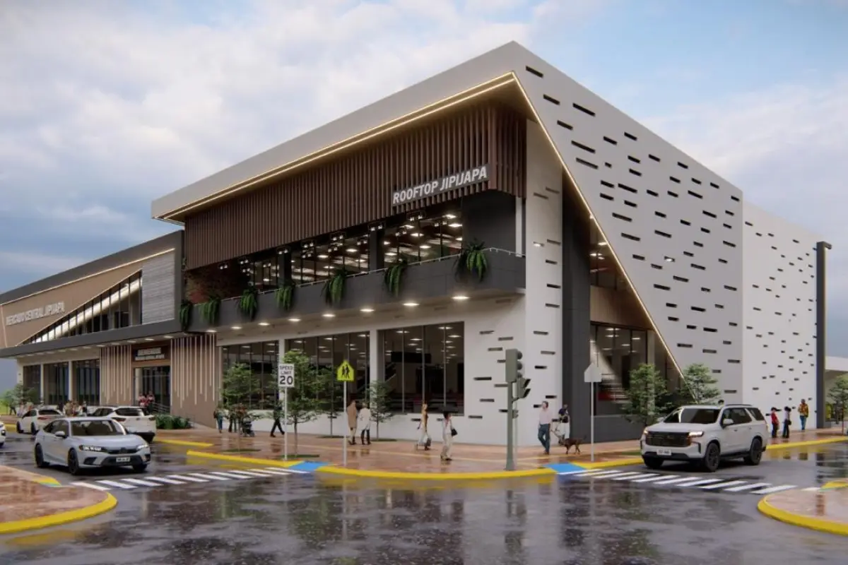 Una proyección de como será el nuevo Mercado Central de Jipijapa.