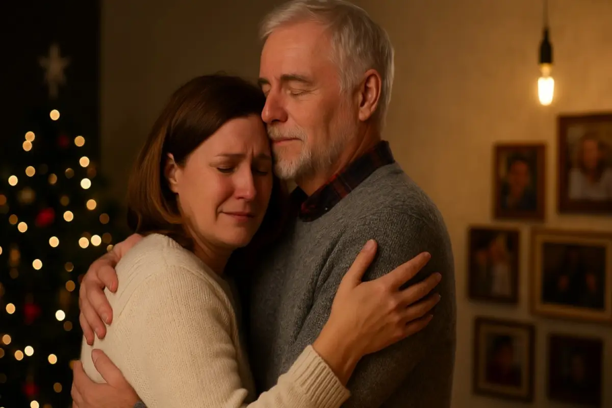 foto de abrazo, Datos de la American Psychological Association muestran que el 89 % de los adultos experimenta estrés en las fiestas, y el 41 % se siente más tensionado que en otros momentos del año.