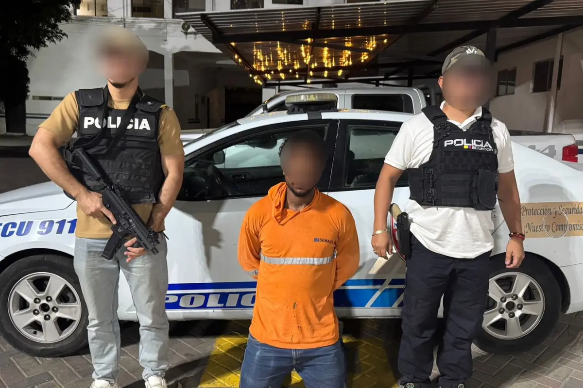 Policía detiene a presunto extorsionador que exigía 20.000 dólares a comerciante en Manta.  