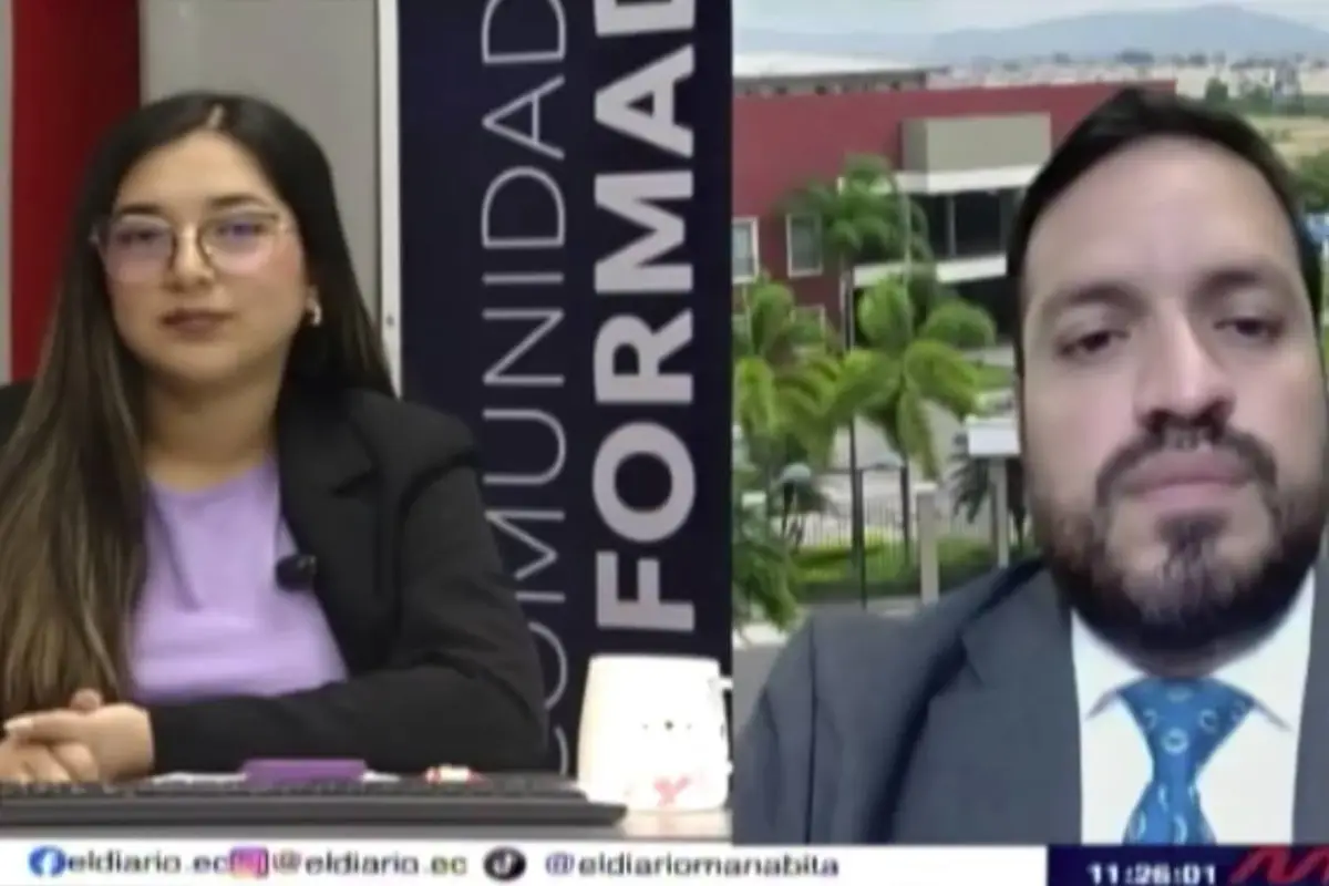 Exministro de Trabajo, Andrés Madero, en una entrevista de Manavisión Plus. 