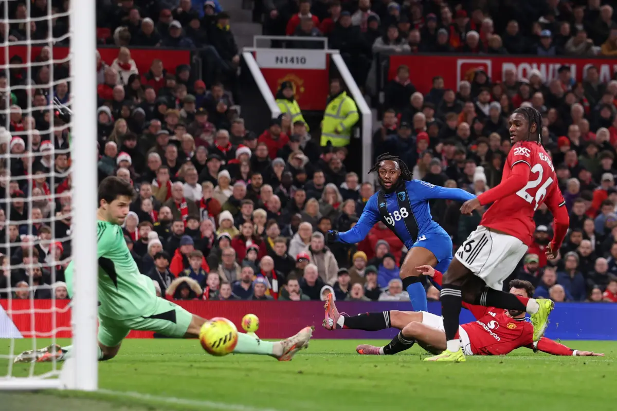 Manchester United y Bournemouth empataron en la jornada 16 de la Premier League, 