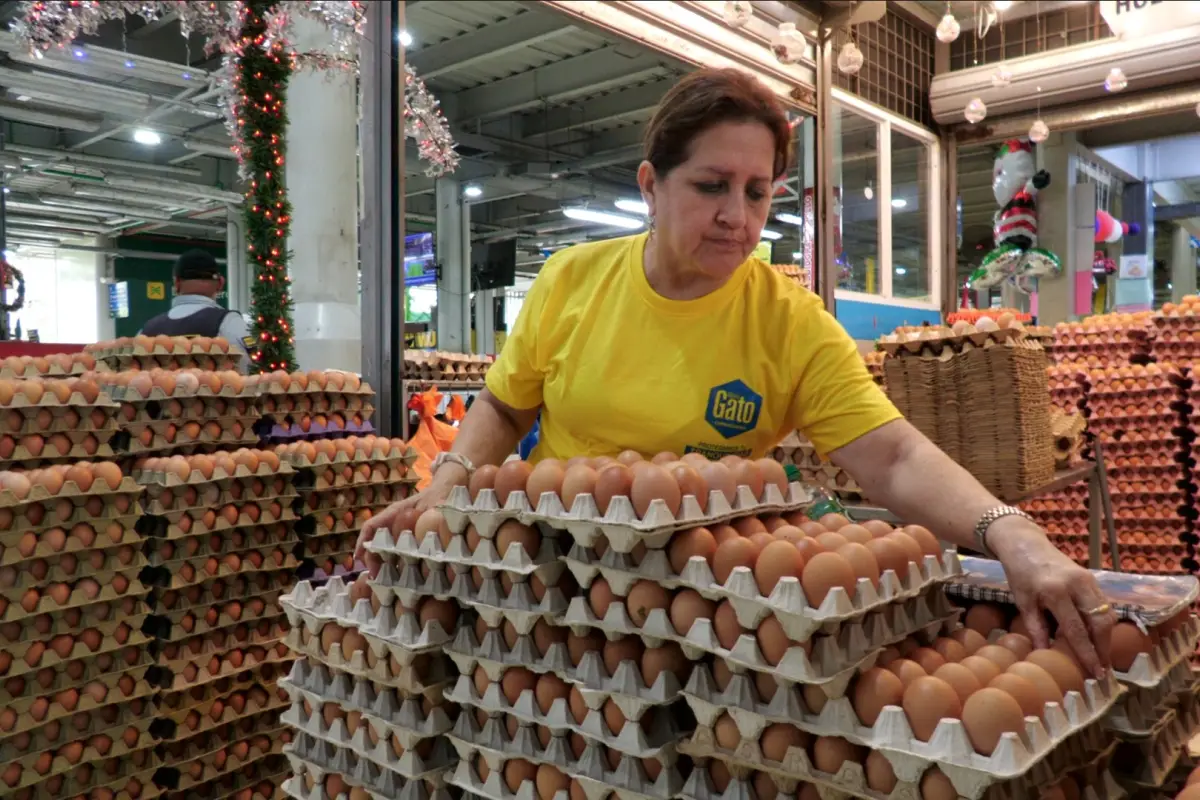 La cubeta de huevos pequeños se vende hasta en tres por USD 5 los días de feria.