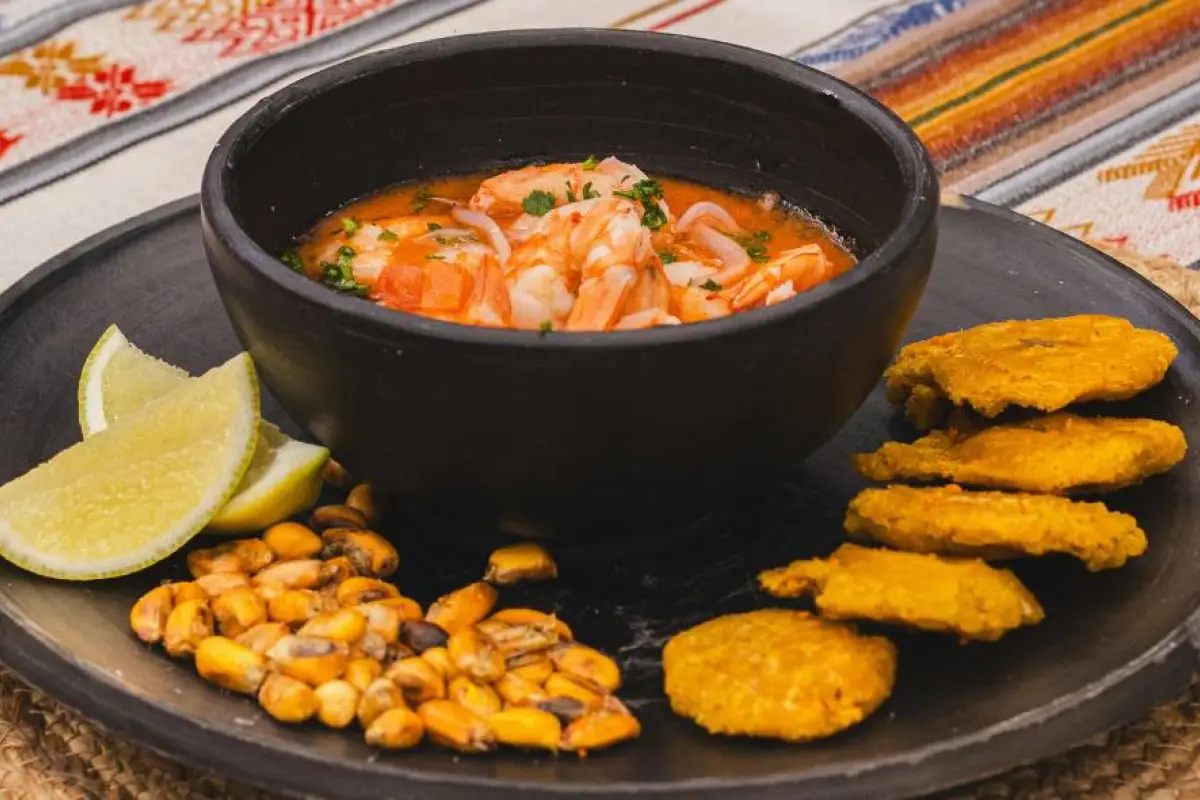 El ceviche de camarón es el favorito de muchos. 