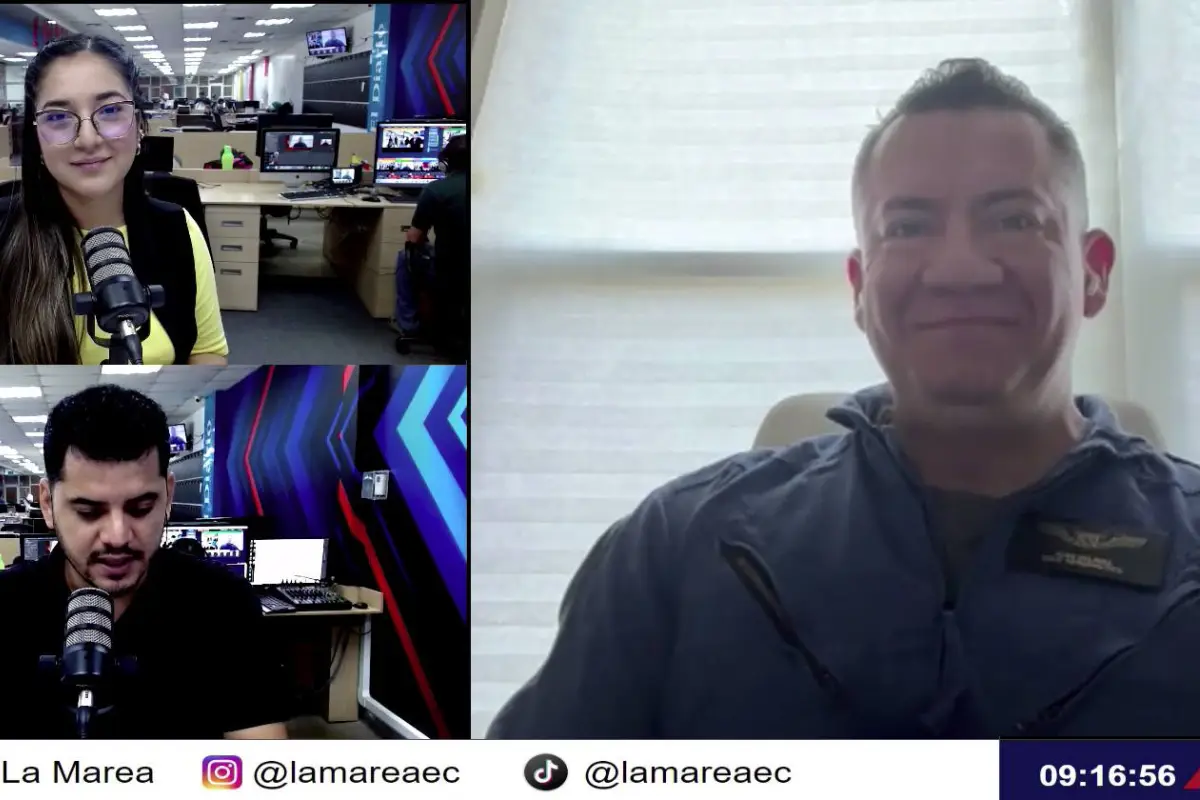 Juan Salinas, el primer ecuatoriano que viajará en cohete al espacio exterior, en una entrevista de Manavisión Plus.