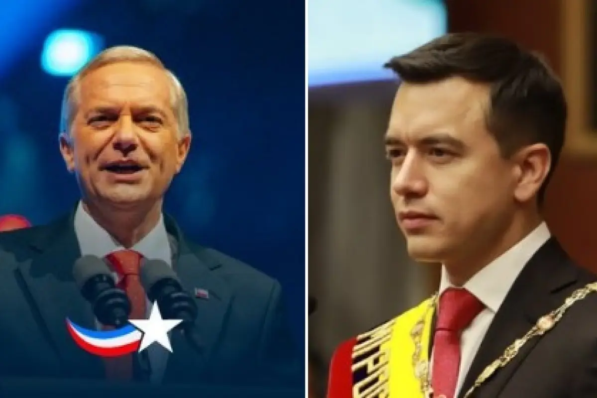 El presidente de Ecuador, Daniel Noboa, se reúne en Quito con el presidente electo de Chile, José Antonio Kast.