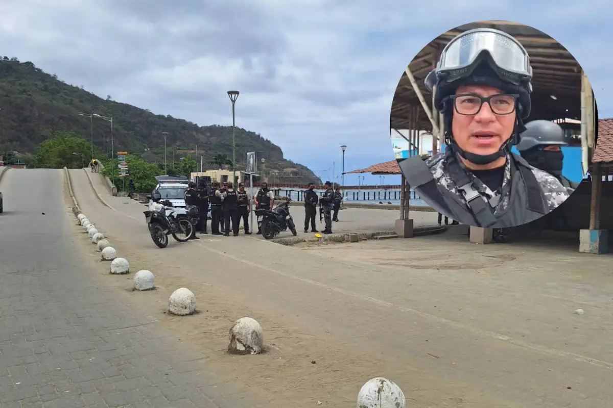 Wladimir Acurio, comandante de la subzona Manabí, durante una transmisión en vivo, informó sobre el despliegue de unidades especiales.