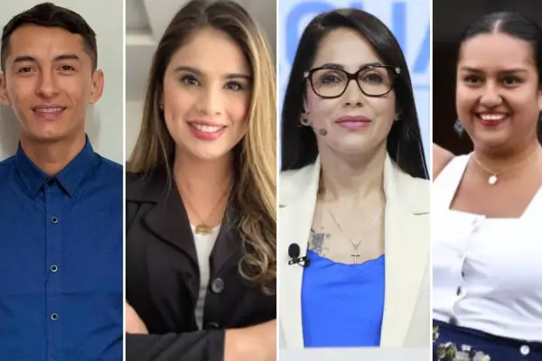 Gabriel Pazmiño, Melissa Zambrano, Luisa González y Kenya Briones, 