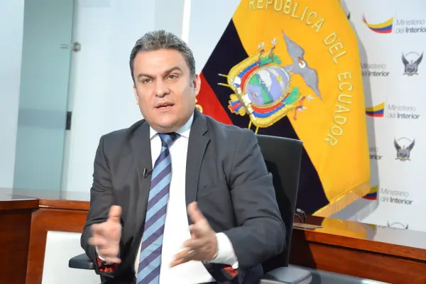 El destino de José Serrano depende de una resolución judicial inminente. Foto: Ministerio de Gobierno Ecuador. 