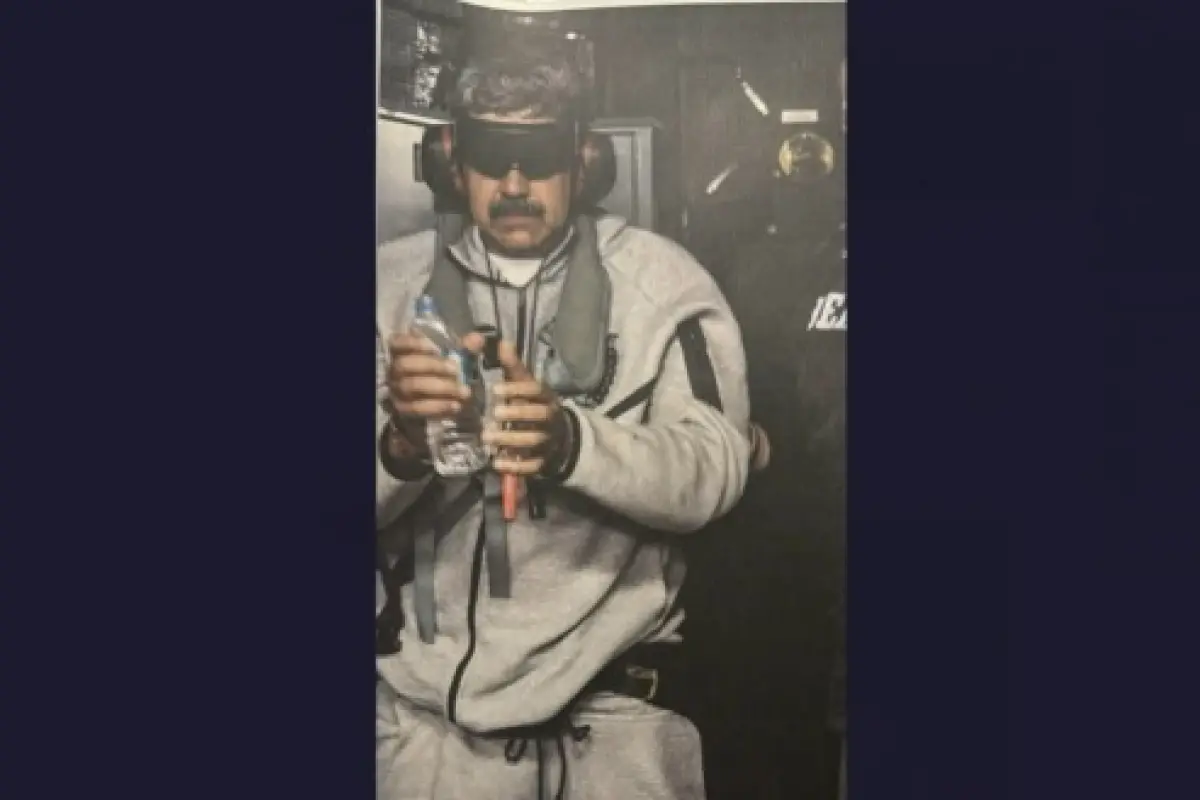 El presidente estadounidense Donald Trump publica la primera foto de Nicolás Maduro detenido, 