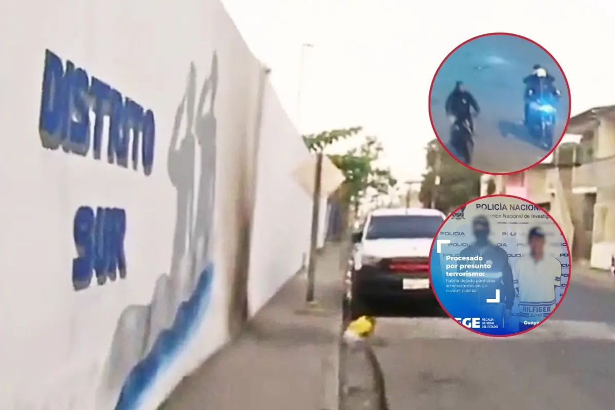 Prisión preventiva para un sujeto por presunto terrorismo; dejó panfletos amenazantes en cuartel policial del sur de Guayaquil, 