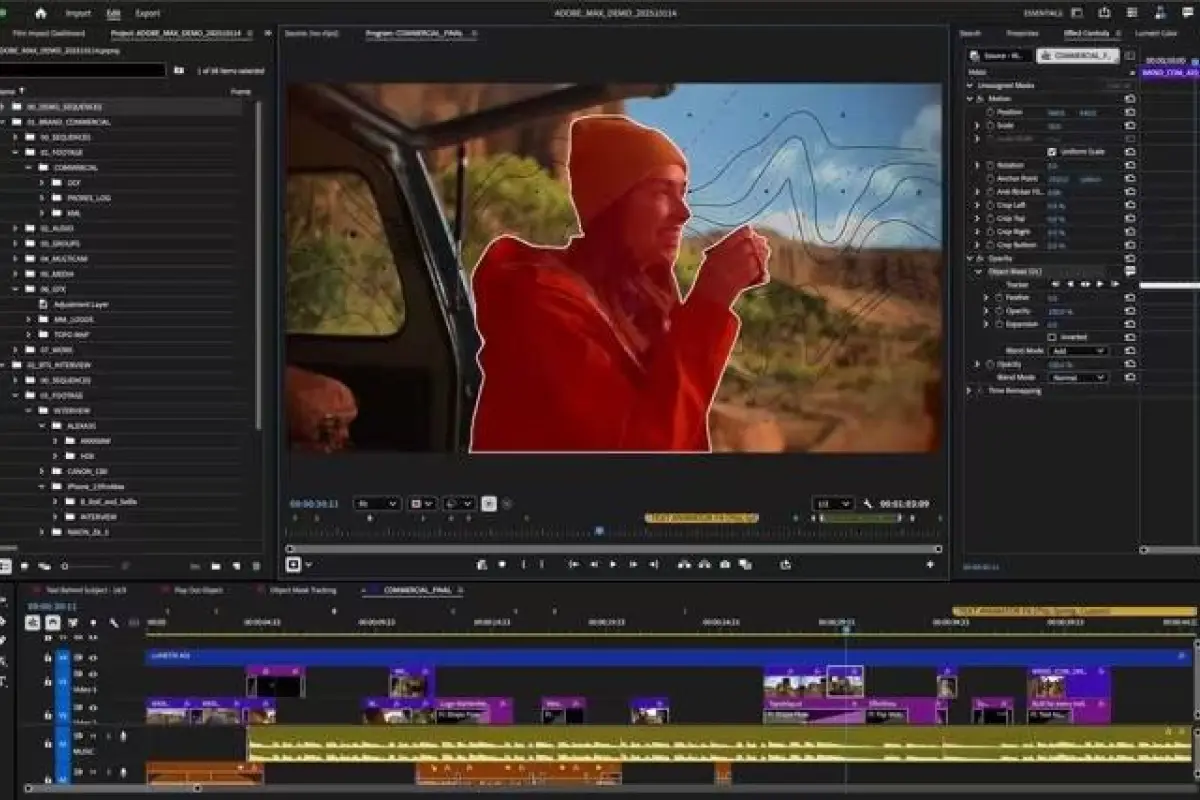 Nueva actualización de Adobe Premiere con herramientas de inteligencia artificial (IA)., Europa Press.