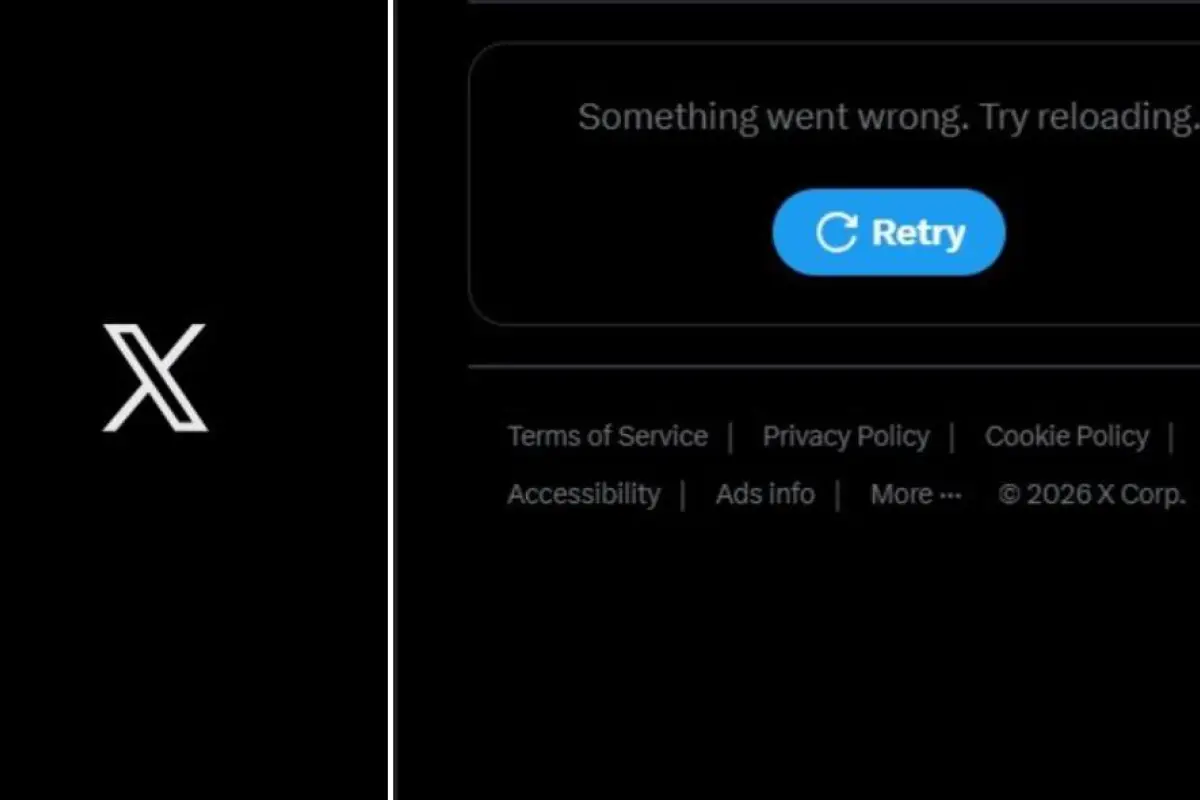 Vista del error que lanza X al intentar ingresar. 