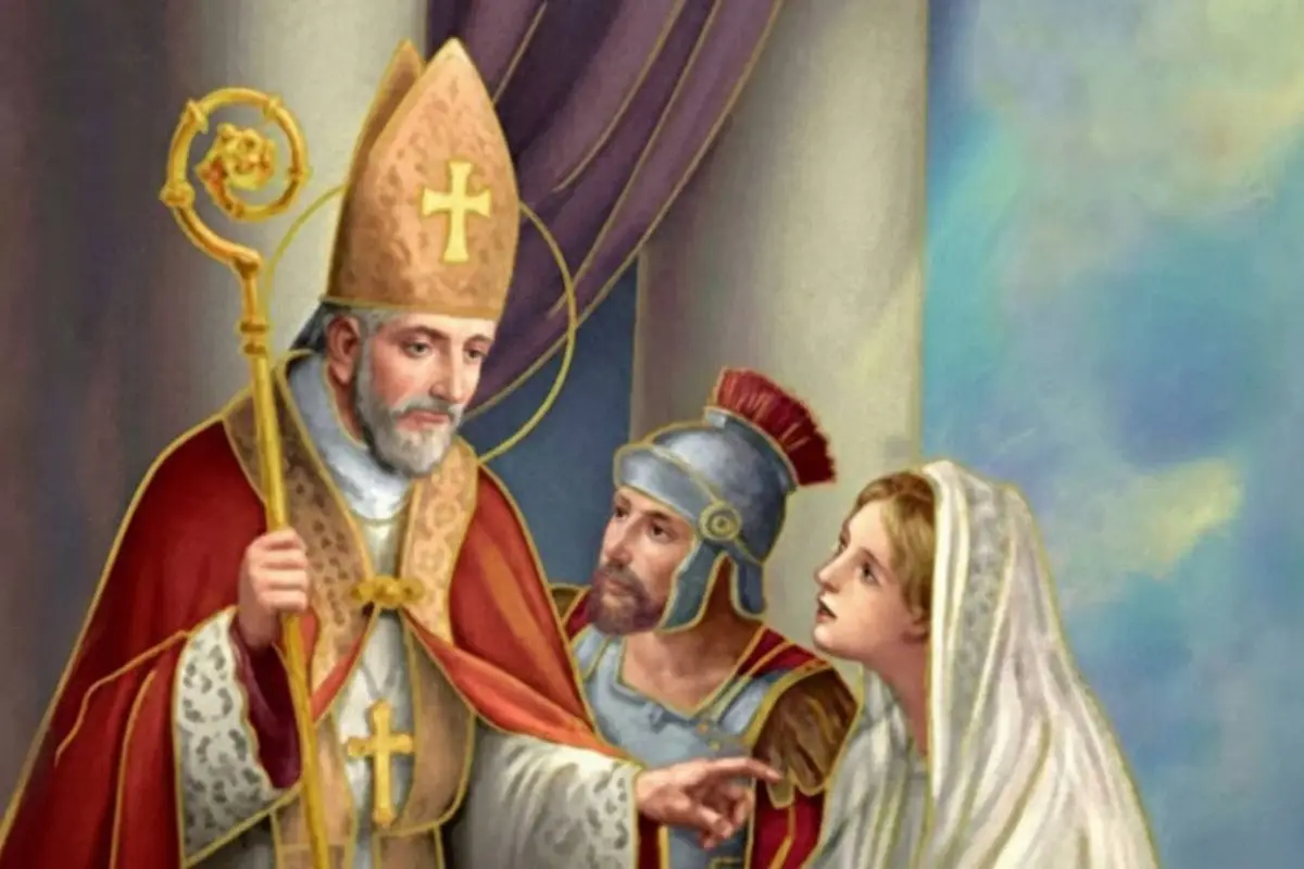 San Valentín de Roma continuó casando a jóvenes parejas pese a la prohibición del emperador. 