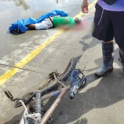 Adulto mayor de 89 años muere tras ser atropellado mientras circulaba en bicicleta en Chone
