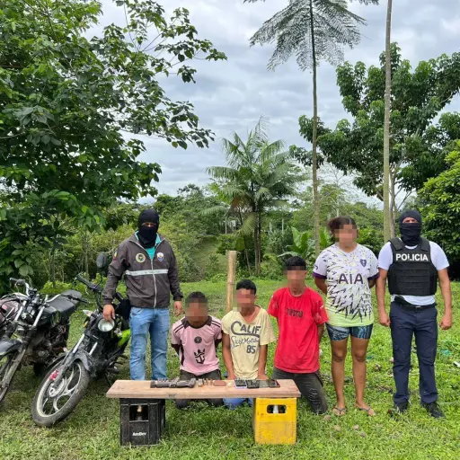 La Villegas: operativo policial deja cuatro detenidos y armas incautadas en La Concordia