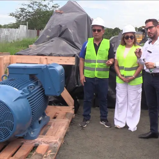 Llegan bombas y motores importados para el Plan Maestro de agua potable de Jipijapa