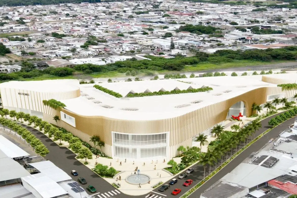 Este es el diseño inicial que se presentó del nuevo centro comercial que se construirá en Portoviejo., Cortesía