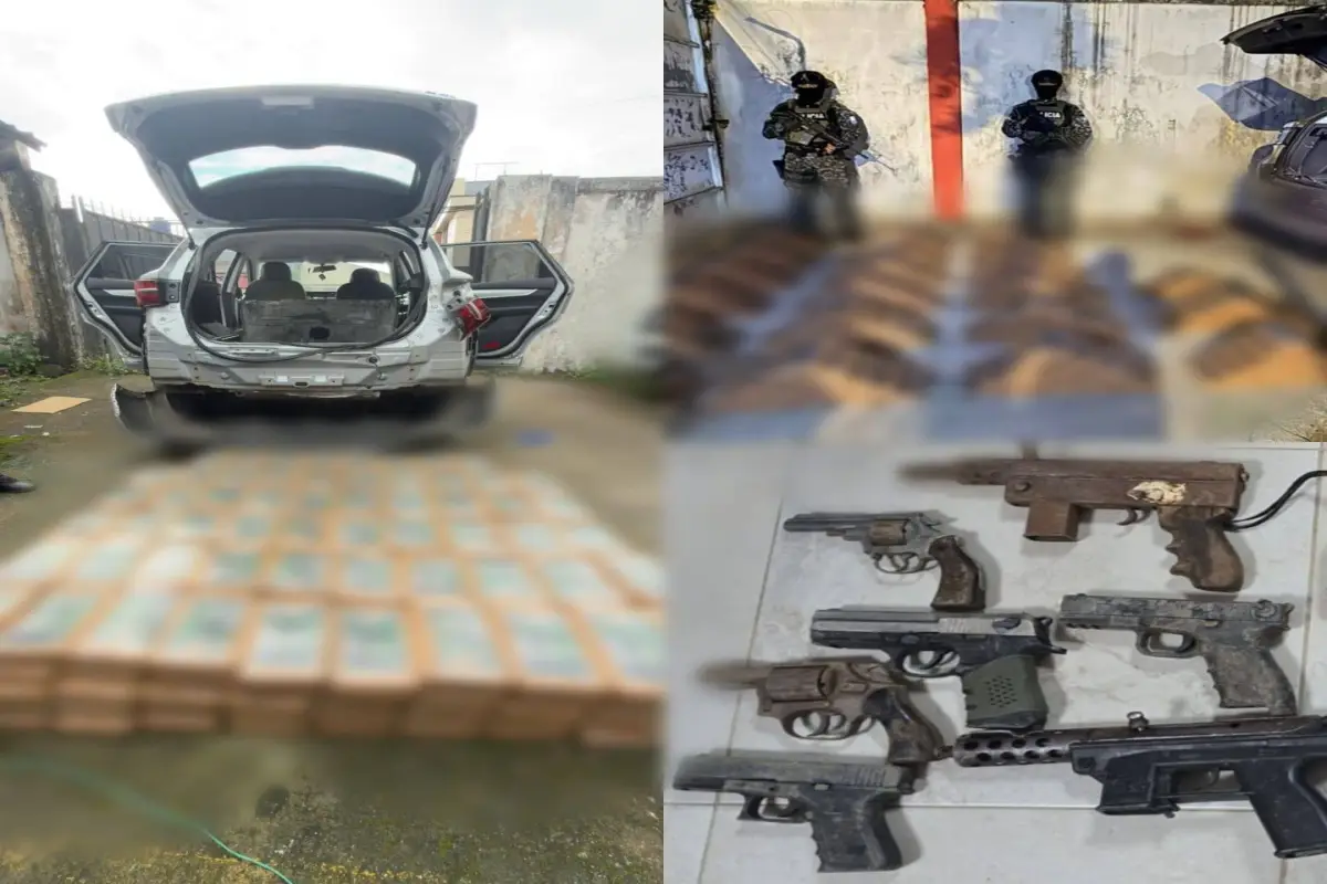 La droga y las armas incautadas quedaron bajo custodia para su respectivo análisis., Cortesía