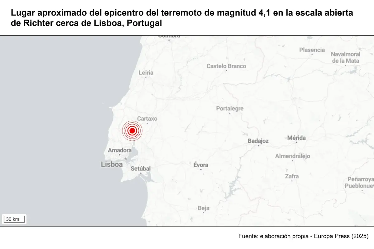 El sismo se sintió con fuerza en Portugal. 