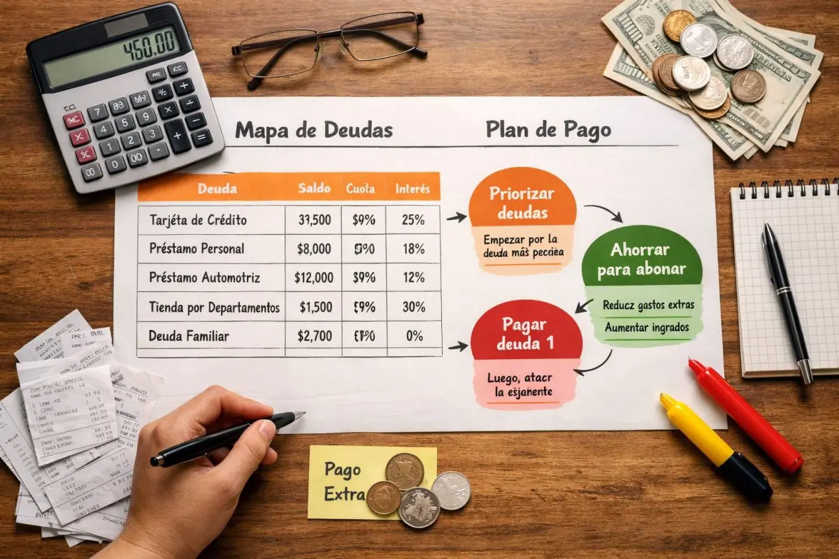 El Mapa de deudas es el primer paso para ordenar finanzas familiares con múltiples obligaciones., Inteligencia Artificial. 