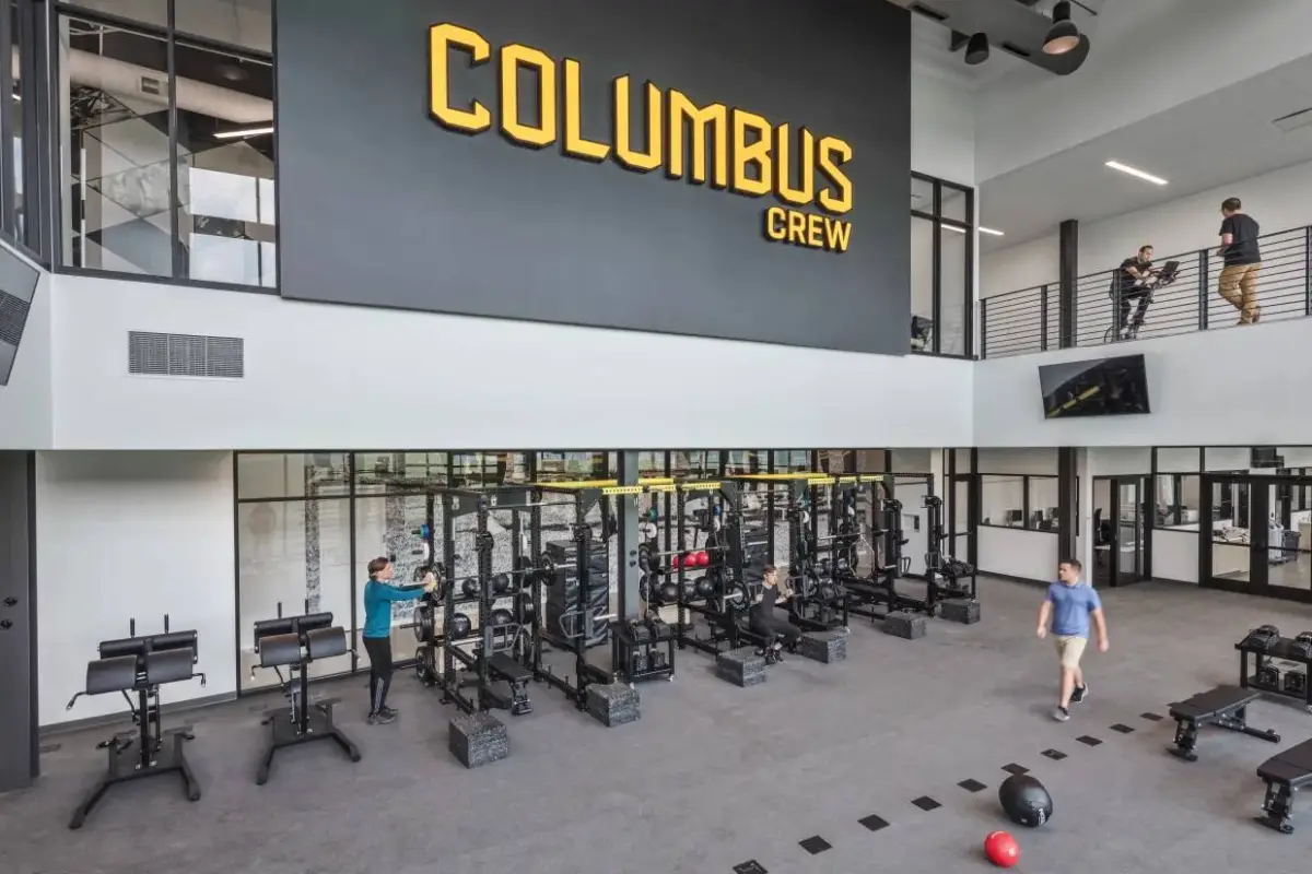 Así es el área de gimnasio del centro elegido por la FEF para que La Tri haga base., Web del Columbus Crew.