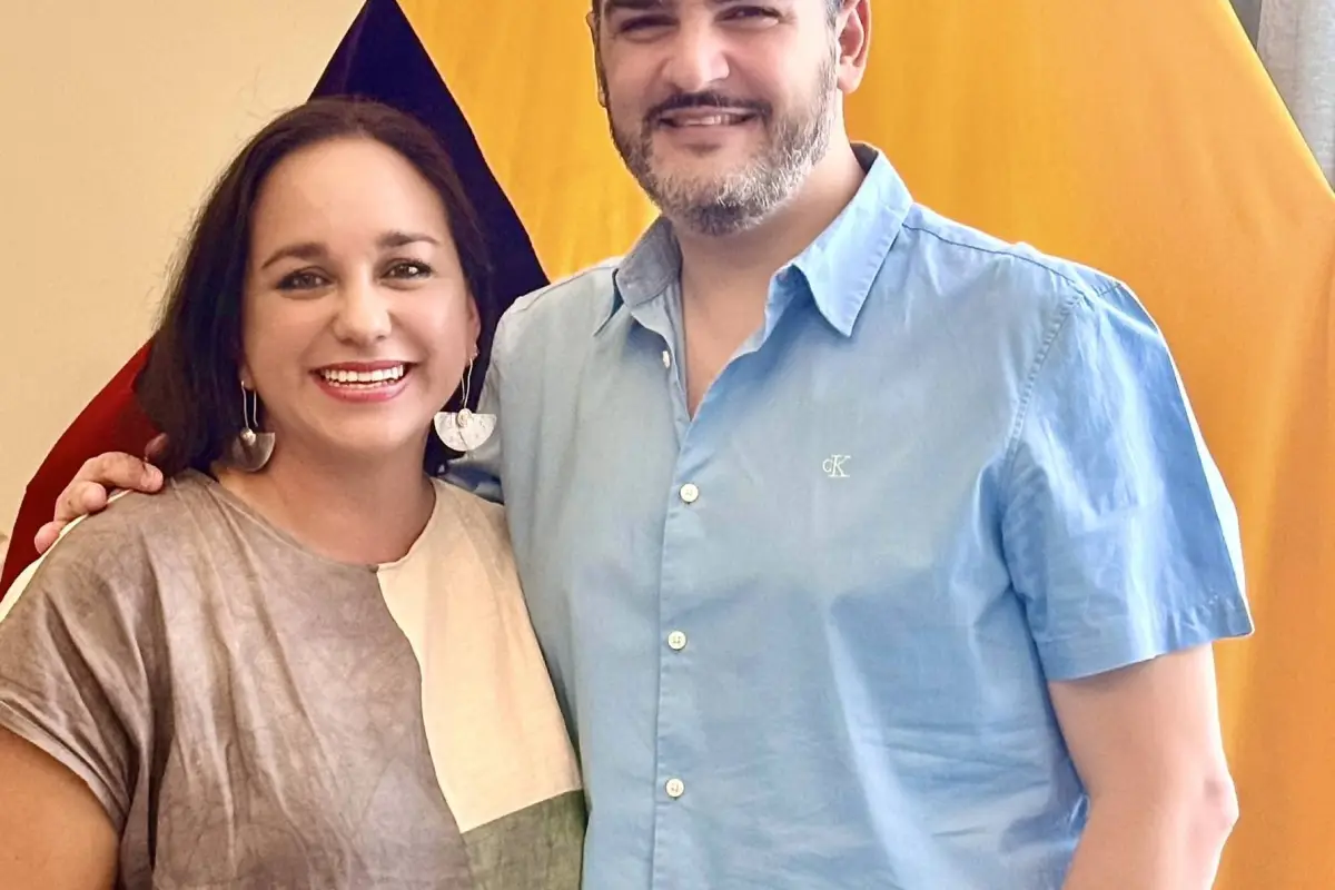 Presidenta de la Revolución Ciudada, Gabriela Rivadeneira, junto a Aquiles Alvarez, alcalde de Guayaquil. , X: @GabrielaEsPais