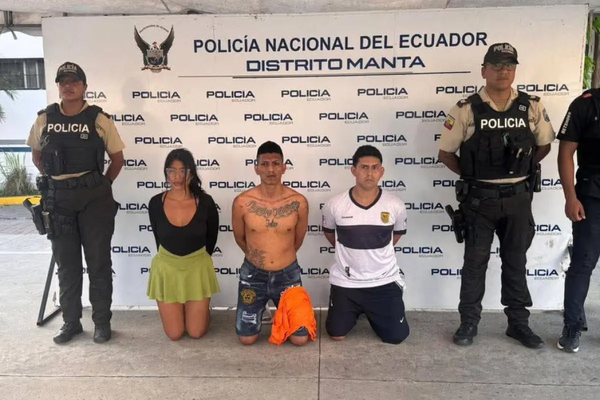 Los detenidos fueron presentados en la Unidad de Vigilancia Comunitaria de Manta, La Marea